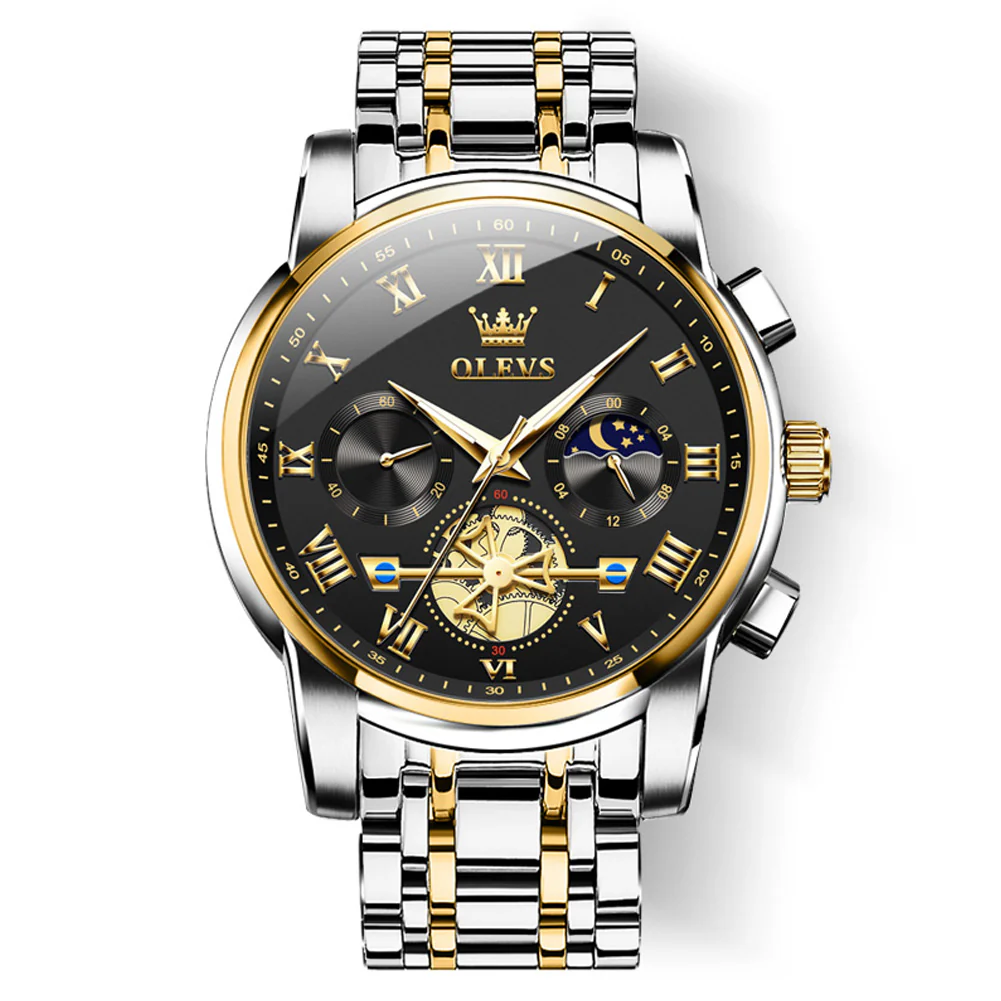 OLEVS 2859 Mens Watches Chronograph Dress Wrist Watch Waterproof Luminous Function