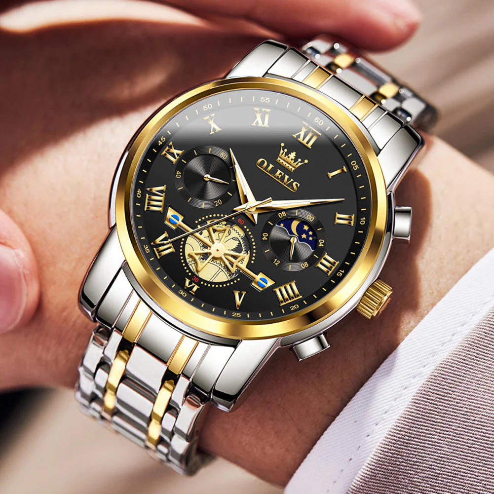 OLEVS 2859 Mens Watches Chronograph Dress Wrist Watch Waterproof Luminous Function - Image 2