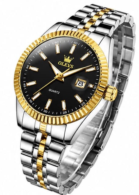 OLEVS 5513 Mens Watch Diamond Stainless Steel Waterproof Watches for Men - Image 2