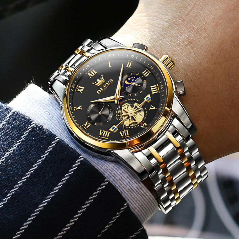 OLEVS 2859 Mens Watches Chronograph Dress Wrist Watch Waterproof Luminous Function - Image 3