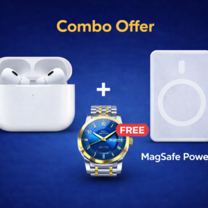 AirPods Pro 2nd Gen + MagSafe Power Bank with Free Luxury Watch | Nexa India Premium Combo Pack