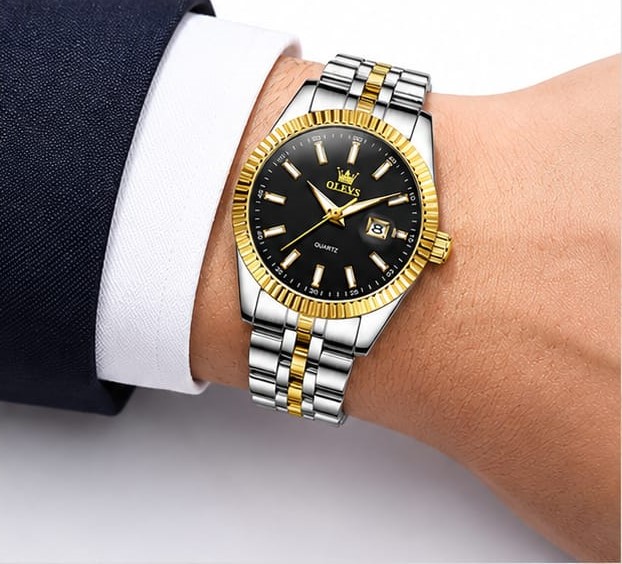 OLEVS 5513 Mens Watch Diamond Stainless Steel Waterproof Watches for Men - Image 5
