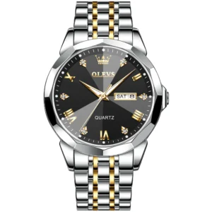 OLEVS 9931 Watches for Men Diamond Dress Luxury Casual Fashion Wrist Watch Waterproof Luminou