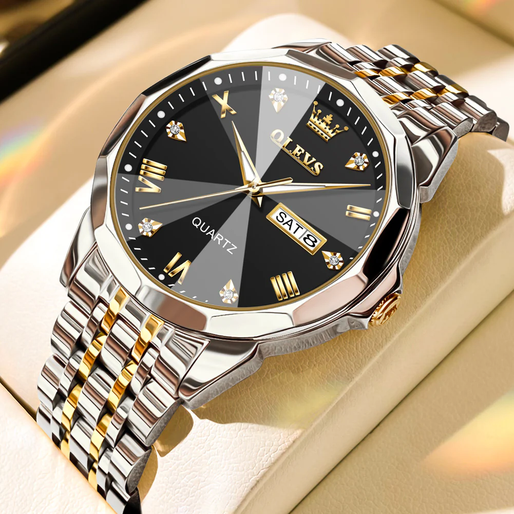 OLEVS 9931 Watches for Men Diamond Dress Luxury Casual Fashion Wrist Watch Waterproof Luminou - Image 4
